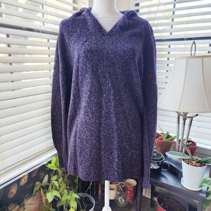 Lane Bryant Deep Purple V-Neck Sweater